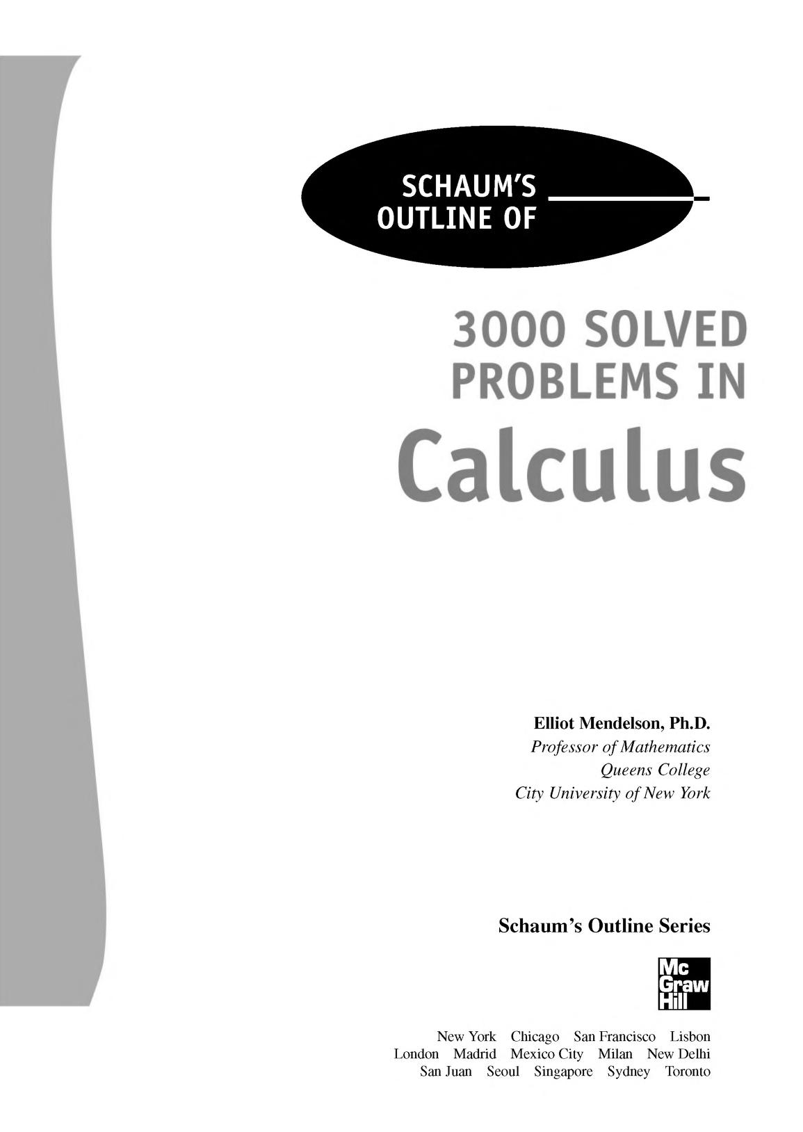 3000 solved problems in calculus pdf free download